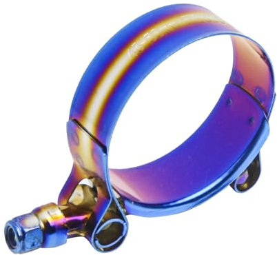 T-Bolt Hose Clamp Adjustable Stainless Steel Titanium Blue Clamp Diameter 1.75 45-53mm #4120