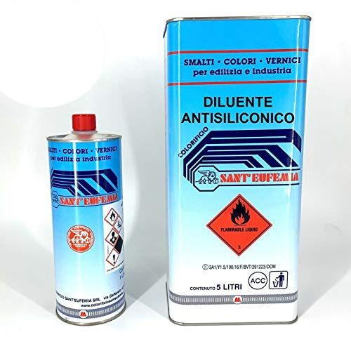 SOLVENTE ANTISILICONICO Antisilicone Rimuove Impurità Per Auto Moto 1-5-25 LT (5 Litri)