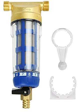 EUNEWR Wasserfilter Wiederverwendbare, Spin-Down-Sediment-Wasserfilter mit 3/4 Male Thread, Wasser-Vorfilter-Sedimentfilter für Brunnenwasserschlauch