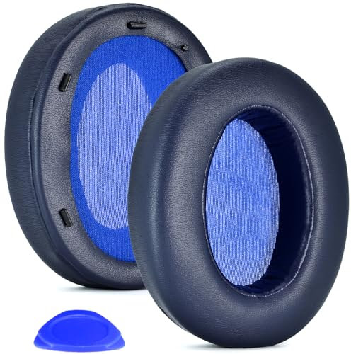 WH XB910N Ersatz-Ohrpolster, kompatibel mit Sony WH-XB910 XB910N Extra Bass Noise Cancelling Kopfhörer (Nicht passend für WH-H910N Modell) Ohrpolster mit weichem Protein-Leder (blau)