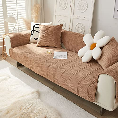 WYJHNLBEDC Sofa/Couch überzug, Sofabezug L Form/U Form/Ecksofa 3/2/1 Sitzer, Sofa überwurfdecke, Warmer Super Weicher Samt Sofaschoner Decken rutschfest, Sofaschutz Decke Hund Kratzschutz Katze