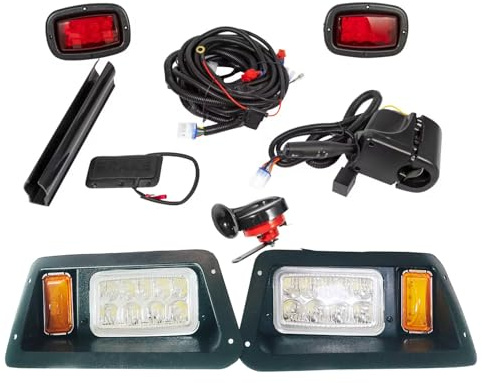 Golf Cart light Compatible Yamaha G19 G22 Complete ultimate LED Light Kit with Turn Signals, Hazard Flasher, Horn and Brake Fits Yamaha G14 / G16 / G19 / G22 Golf Cart
