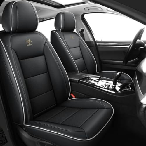IXITAB Autositzbezüge Universal Komplettset für Opel Astra K/Astra K Sports Tourer/Astra L/Antara/Ampera/Zafira Life/Zafira A/Zafira B Autozubehör, Schwarz Weiß