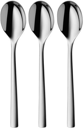 Silit Trend Menülöffel Set 21,2 cm, 3-teilig, polierter Edelstahl, rostfrei, Esslöffel, Suppenlöffel, kratzbeständig, spülmaschinenfest, langlebig