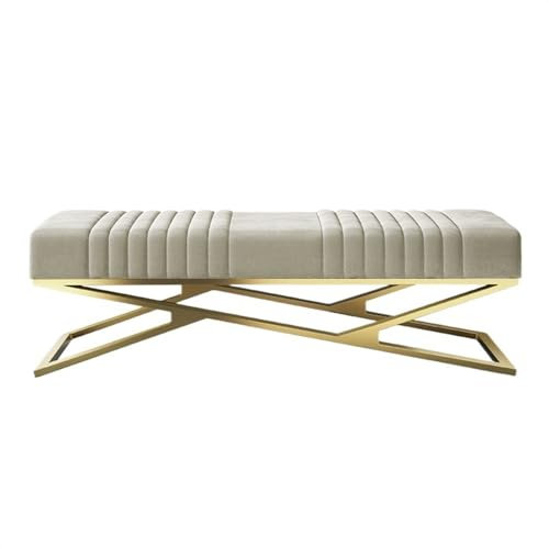 Ende der Bettbank Moderner, minimalistischer langer Sofahocker for die Garderobe, Schlafzimmer, heller, luxuriöser Nachttischhocker, Schuhwechselbank for den Hauseingang Innenbank für Wohnzimmer/Schla