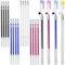 BUZIFU 4 Stylos Effaçables à Chaleur Crayon Couture Tissu Effacable Stylos de Marquage Effaçables à la Chaleur en Tissu avec 20 Recharges Marqueur pour Couture et Piquage de Tissu Cuir Chaussure