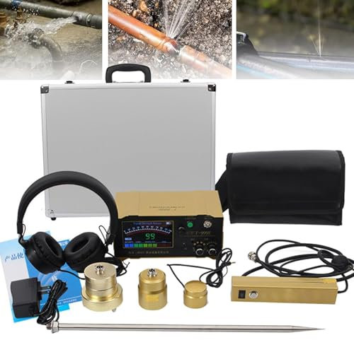 Detector Fugas Agua Subterránea, Sensor Geófono Fugas Agua, Sensor De Fugas De Agua Preciso Y Confiable para La Construcción De Sitios Domésticos, Profundidad De Detección De 3 Metros