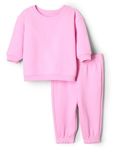 Amazon Essentials x Sofia Grainge Unisex Kids' Sweatshirt and Sweatpant Set, Pink, 3 Years