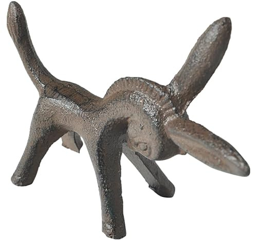 Ciieeo Cast Iron Donkey Figurines Vintage Iron Animals Decoration for Home Office Desk Retro Style Ornament Gift 5.12X3.74X1.57In
