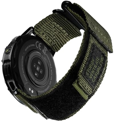 MEGALITH klockarmband i nylon, 22 mm snabbfrigörande klockarmband för män, justerbara andningsbara, mjuka sportremmar för smartklockarmband, ersättning med lås, 22mm, Nylon