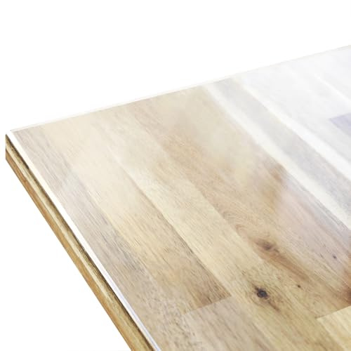 KARAT Tovaglia trasparente per tavolo con bordo dritto, compatibile con contatto alimentare, pellicola protettiva impermeabile, protezione da tavolo antiallergica cristallo 1,6mm di spessore 85x125cm
