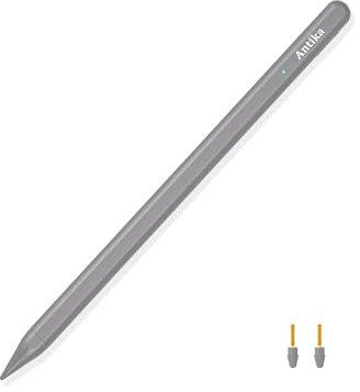 Antika Stylus Pen With Palm Rejection - 10 Hours Continuous Writing Magnetic Adhesive Pencil for iPad 6/7/8/9/10, Air 3/4/5, Mini 5/6, Pro 11/12.9 3/4/5 Gen (2018-2023)