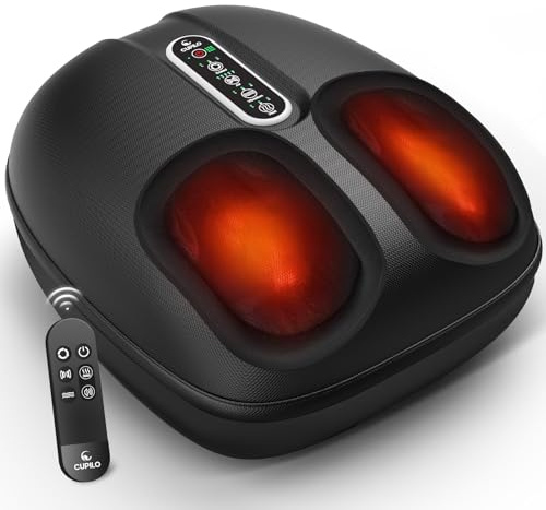 Foot Massager for Plantar Fasciitis, Mothers Day Gifts for Mom, FSA Eligible HSA Store Feet Massager with Heat, Vibration and Compression, Deep Kneading for Tired Feet and Neuropathy (with Remote)