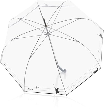 Knirps I.765 transparenter Stockschirm I Regenschirm transparent I großer Regenschirm transparent