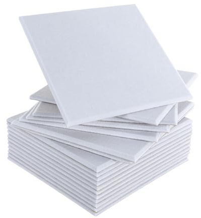 18 Stück Akustikpaneele, 9mm Dicke Akustikschaumstoff Schallabsorber 30cm x 30cm Akustikschaumplatten Schallschutz für Studio, Büro, Wand (Weiß)