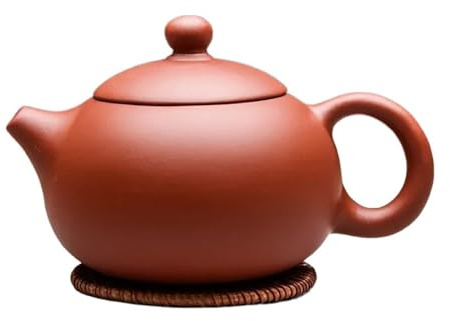 CYMMIYT Theiere avec Infuseur Théière Capacité 500ML Usinage Argile Théière Tradition Service à Thé Service à Thé Bouilloire Filtre(Pure Red -500ml)