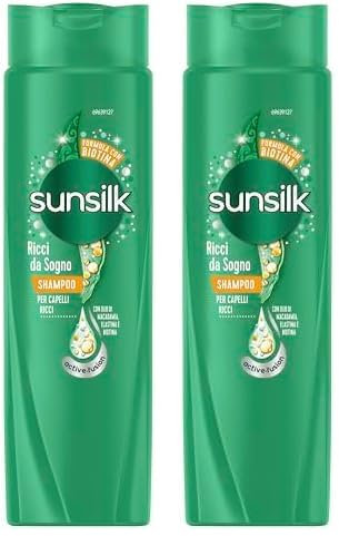 Sunsilk, Shampoo Morbidi e Luminosi, Shampoo Anticrespo, Dona Capelli Morbidi e Non Unti, Formula Active-Fusion con Olio di Argan e Mandorle, Cheratina e Biotina, 250 ml (Confezione da 2)