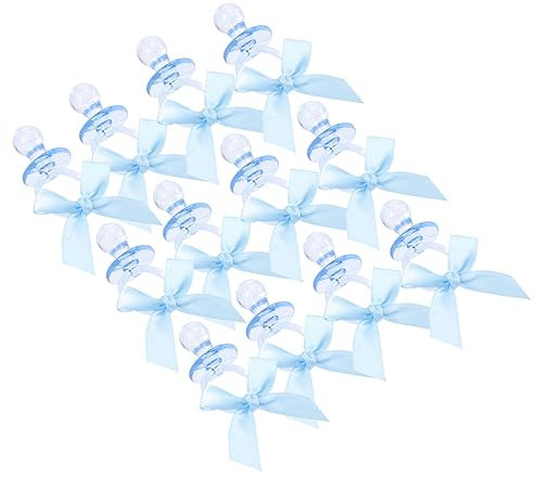 Abaodam 20stücke Babyschnuller Mit Schleife Für Babypartys Als Gastgeschenke Oder Preise Für Spiele Geeignet Für Gender-reveal-partys Und Dekoration