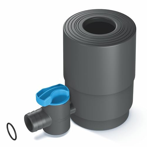 YourCasa Colector de lluvia [Downpipe] con grifo de paso y filtro para conectar bajantes de 68 – 100 mm DN100 y barril de lluvia, colector de agua de lluvia, colector de agua de lluvia, resistente al