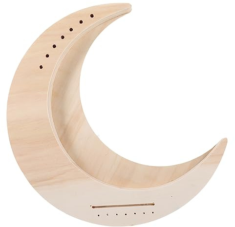 Vaguelly Holzharfe 7-saitiges Harfeninstrument Mondförmig Mit Glatten Saiten Für Anfänger Selbstgemacht Harfenset Musikinstrument Für Erwachsene
