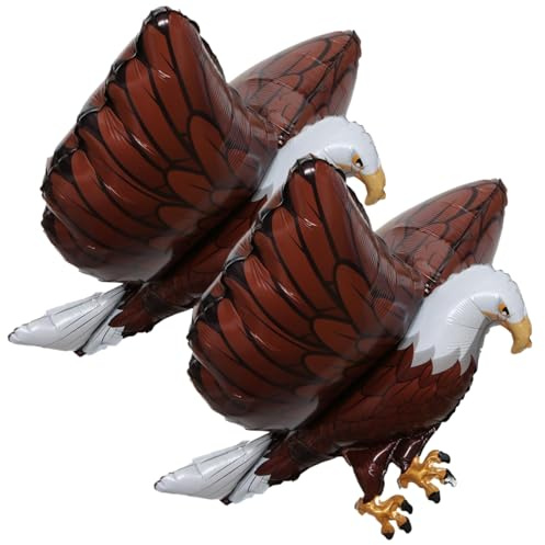Hbbgdiy 2pcs 3D aufblasbare Adlerballons 33x27 Zoll große amerikanische Adlerballons für Independence Day Patriotic Party Kinder Babyparty -Dekorationen