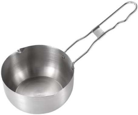 TOTIKI Gavetta Campeggio Pentola for Versare Olio Caldo All'aperto in profondità for Versare Olio, Salsa, Pentola for Friggere La Casa, Fornello da Picnic Campeggio Utensili(Blue,Silver)