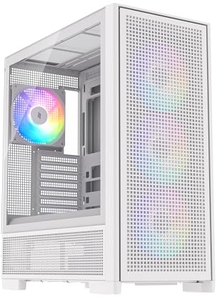 SILENTWARE Air 2000 A-RGB vit Midi Tower PC-hölje, sidofönster, 7 RGB-fläkt, extremt luftflöde, ASUS BTF & MSI Project Zero, PWM/3- och 4-stifts, 420 mm radiator, E-ATX, ATX/mATX/ITX, USB-C