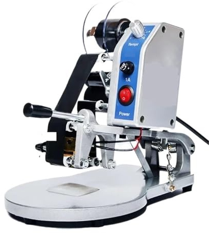 POAHNCU Macchina per Stampa a Caldo, Stampante A Caldo Mmachine Codifica della Data Macchina da Stampa A Nastro Codificatore per per Timbri Manuali,per Pelle, Stoffa, Legno