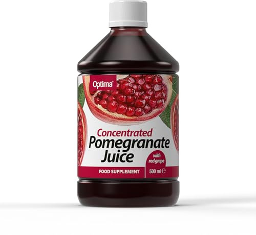 Optima Pomegranate Juice Concentrate, Natural, Vegan, Food Supplement, 500ml