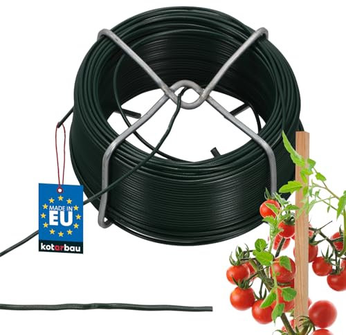 Filo da Giardino Ø 1,6 mm 50 m Rivestimento in PVC Filo per Legare le Piante per Lavori Fai da Te Verde