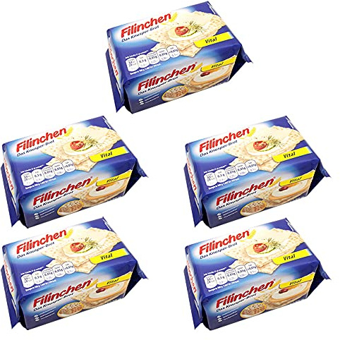 5er Pack Filinchen Das Knusper-Brot Vital 5 x 75 g Snack zuckerarm laktosefrei natriumarm