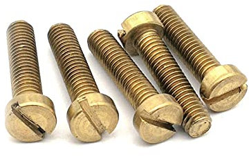lzdasczz Messing geschlitzte Zylinderschraube Messingschraube Messingschraube M2 M2.5 M3 M4 M5 M6 M8, M3x16 (50 Stück)