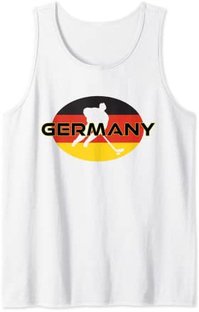 Hockeyspieler Deutschland Nationalflagge Kunst Deutsches Eishockey Tank Top