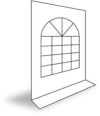 Ambisphere PVC 550gr/m² Seitenteil für Partyzelt Pergola Pavillon Gartenpavillon 2x2m Seitenwand mit Fenster in diversen Grossen und Farben Faltpavillon (2x3m(Hogh), Weiss)