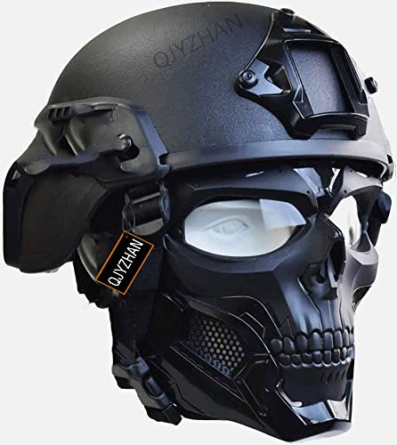 PJ Type Fast Tactical Helm Und Halloween Airsoft Totenkopfmaske Für Airsoft Paintball CS Cosplay