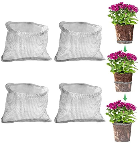 Nimomo 4 Stück Wühlmaus Drahtkorb, Praktisches Wühlmaus Drahtgeflecht Langlebiger Pflanzenwurzelschutz Verhindert für Pflanzen, Gemüse, Wurzelschutz (35X35CM)