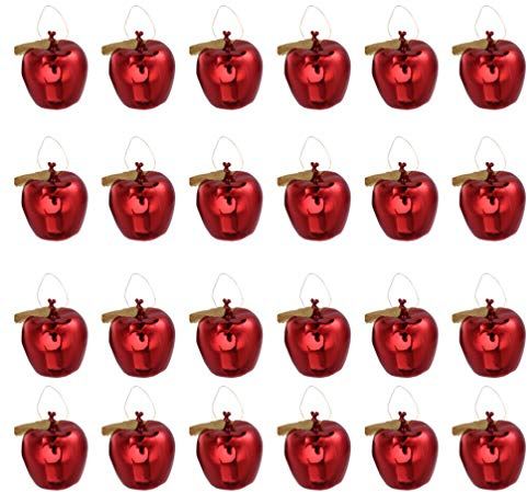 Ciieeo Goldbeschichtete Apfel-dekor Überzug Apfel Anhänger Weihnachtsbaum Schmuck Simulation Apfel Ornament Zum Überziehen Für Weihnachtsdekoration Rot