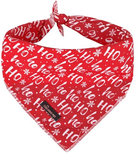 ARING PET Hund Bandana, Baumwolle Weihnachten Hunde Bandanas, Junge und Mädchen Hundehalstuch Rot Hund Dreieck Lätzchen für Kleine bis Große Hunde und Katzen
