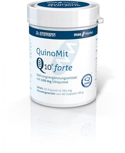 Ubiquinol Kapseln 100mg hochdosiert Kaneka Coenzym Q10 (90 Kps) reduziert, atmungsaktiv, vegan