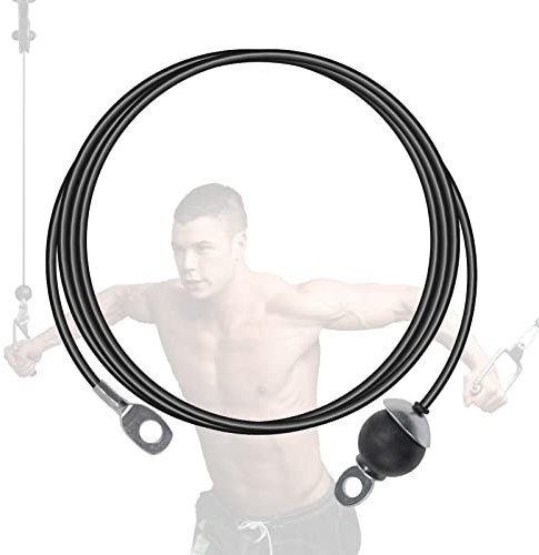 LAPONO Fitness Cavo Acciaio Corda di Filo Palestra in Fune Rivestito Pesante Casa Cavi Multifunzione Accessori Attrezzature Puleggia Corde d'Acciaio Lunghezza Regolabile con Sfera Gravita