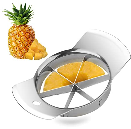Choxila Stainless Steel Pineapple Slicer Corer - 6-Slice Cutter Tool, Easy Fruit Gadget for Kitchen