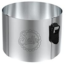 Sallys Mini Tortenring 10 cm - Durchmesser Verstellbar 12-18 cm - Backform aus Rostfreiem Federbandstahl - Innovativer Klemmverschluss - Spülmaschinenfest