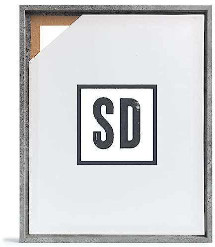 Stallmann Design Schattenfugenrahmen für Keilrahmen | 30x30 cm | Beton | MDF Rahmen für Leinwände mit Tiefeneffekt | mit Montagezubehör | Rahmen ohne Glas und Rückwand
