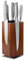 Volumoon Ceppo Portacoltelli Magnetico Universale Legno Acacia, Ceppo Portacoltelli, Portacoltelli magnetico rotante a 360 gradi, Contenitore Porta Coltelli Girevole, Ceppo Porta Coltelli con Setole