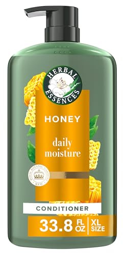 Herbal Essences Honey Daily Moisture Conditioner, Protects and Nourishes Dry Hair, Hydrating Conditioner with Certified Camellia Oil and Aloe Vera, Moisturizing and Safe For All Hair Types, 33.8oz