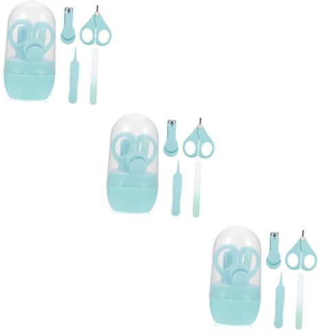 TOYANDONA 3 Sätze Baby-Nagelfeile Pinzetten-Kit Nagelschneider Nagelfeilen Babyzubehör für Neugeborene Babypflegeset gewidmet Nagelset Säuglingsprodukte Suite kleiner Junge Nagelschere Abs