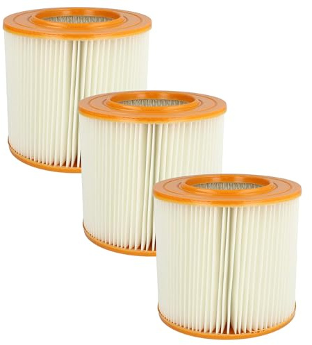 vhbw 3x Faltenfilter Ersatz für Allaway 210813 | 10819, 2577, 10813 für Staubsauger - Patronenfilter Orange Weiß