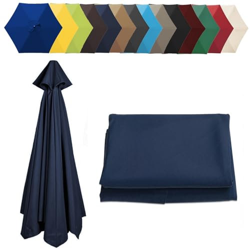Rechange Toile De Parasol De Jardin À 6 Nervures/8 Nervures, Auvent De Rechange Pour Parasol De Terrasse (200cm/2.7m/300cm) - Épais Et Résistant - Toile De Parasol Deporté - Pour Plage/piscine/Jardin(