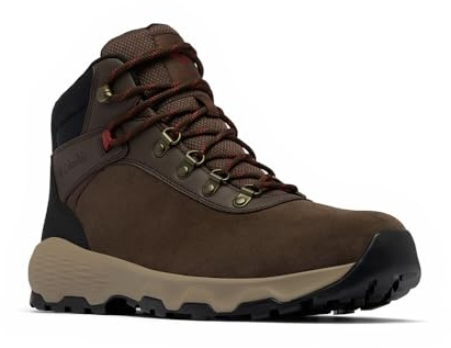 Columbia Men's Newton Wander, Waterproof Mid Rise Trekking and Hiking Boots, Cordovan/Spice, 8.5