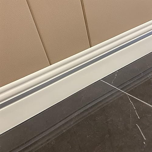 Generic Plinthes 5M Pelées Et Formées Bande Murale En Placage Flexible Largeur 12,5 Cm (9,42 Po) Pour Carrelage Bord/Blanc - Gris/12,5 * 500Cm
